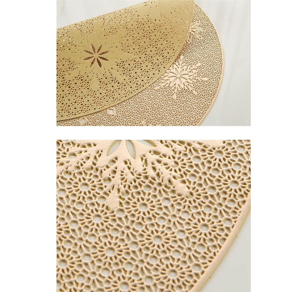Creux Isolation Coaster Pads Table Bol Tapis Home Decor Résistant À La Chaleur Napperon pour Table À Manger 10 Pcs Napperons (A)