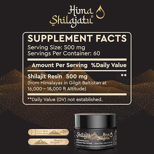 Miniatura 2 de Shilajit - Shilajit Pure Himalayan Shilajit - Shilajit 100% puro de grado dorado con ácido fúlvico y 85+ minerales traza complejo para energía y