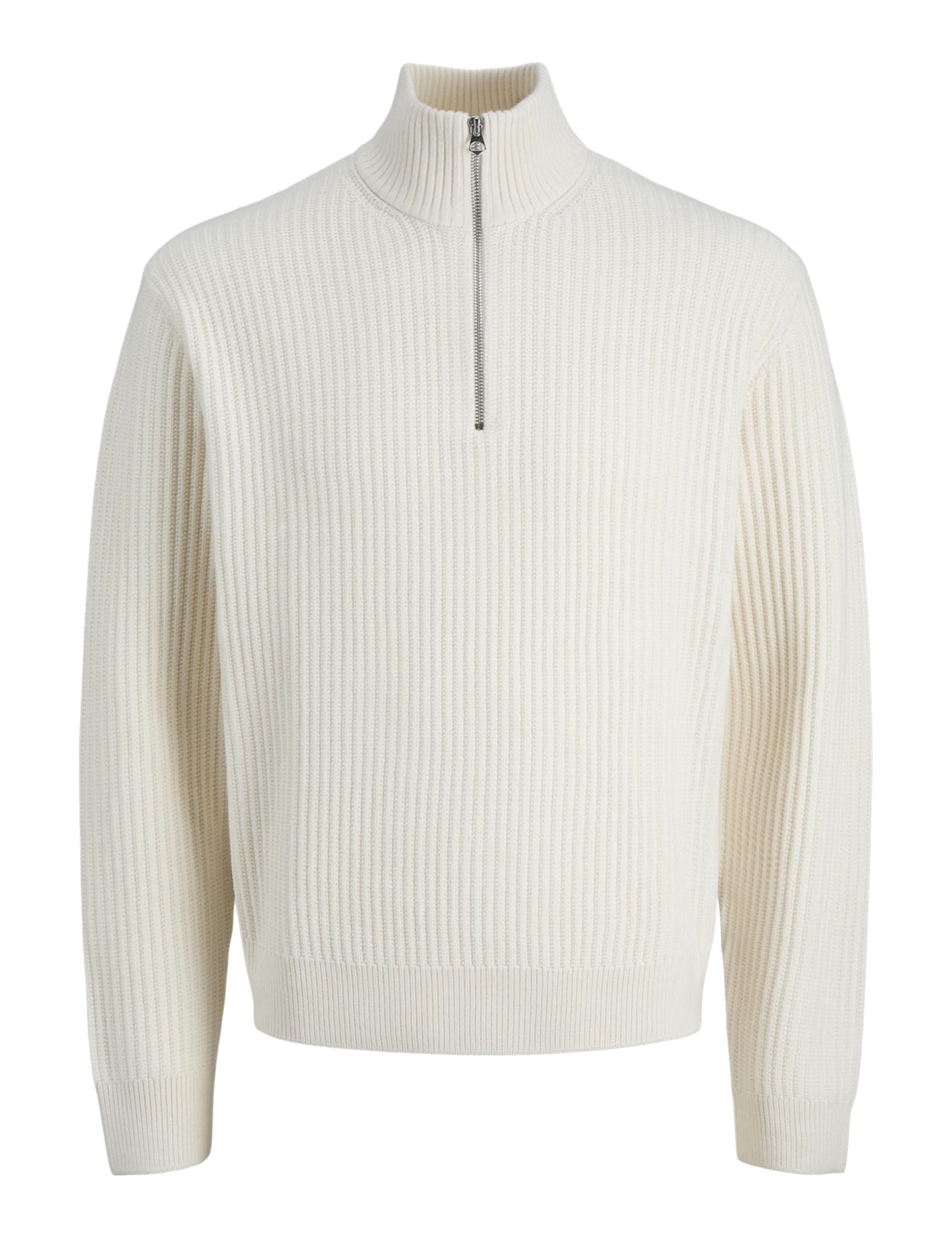 JACK & JONES Jcogrid Knit Half Zip, Sea Salt, M