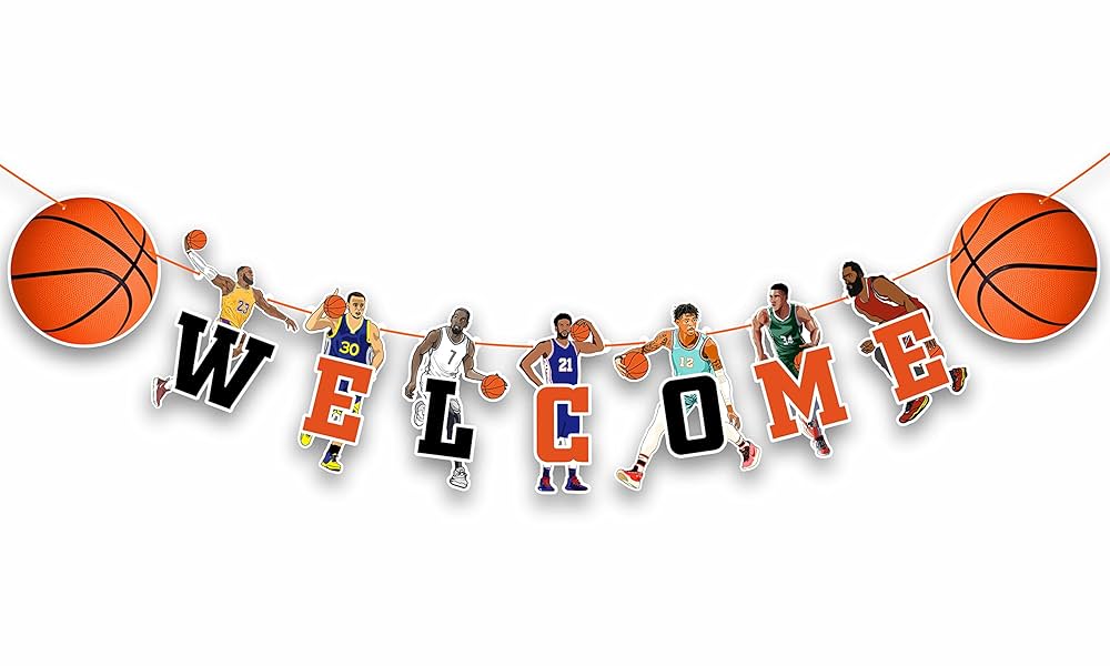 Seyal® Decoración de fiesta de cumpleaños, pancarta de bienvenida de baloncesto : Amazon.com.mx: Hogar y Cocina