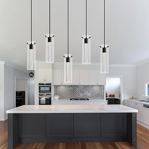 Miniatura 3 de KAMLAM Candelabro Sputnik moderno de 6 luces, candelabros Sputnik negros y dorados, lámpara colgante de mediados de siglo ajustable en altura para