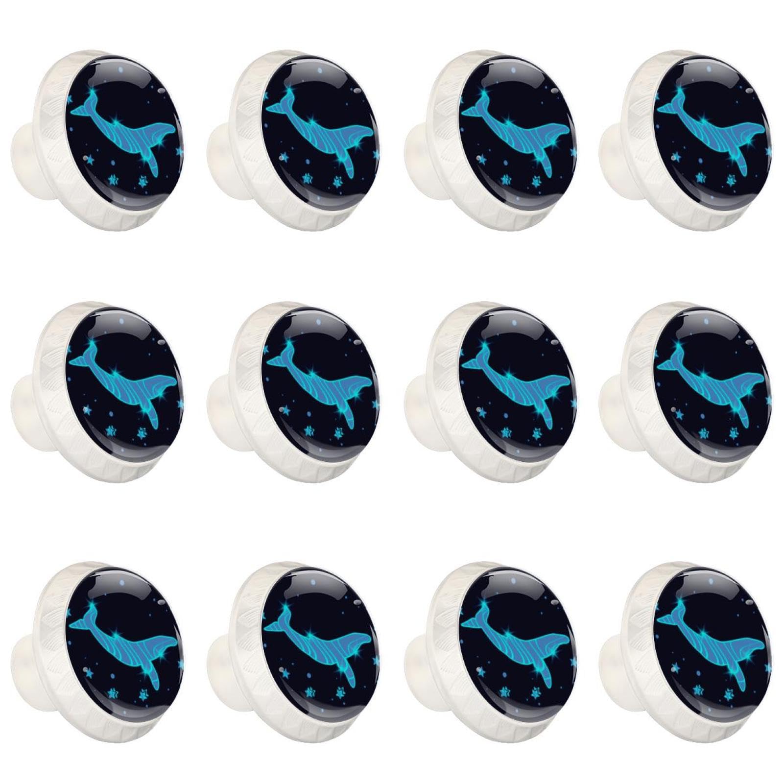 Boutons de tiroir ronds en cristal Whale pour réparer une poignée