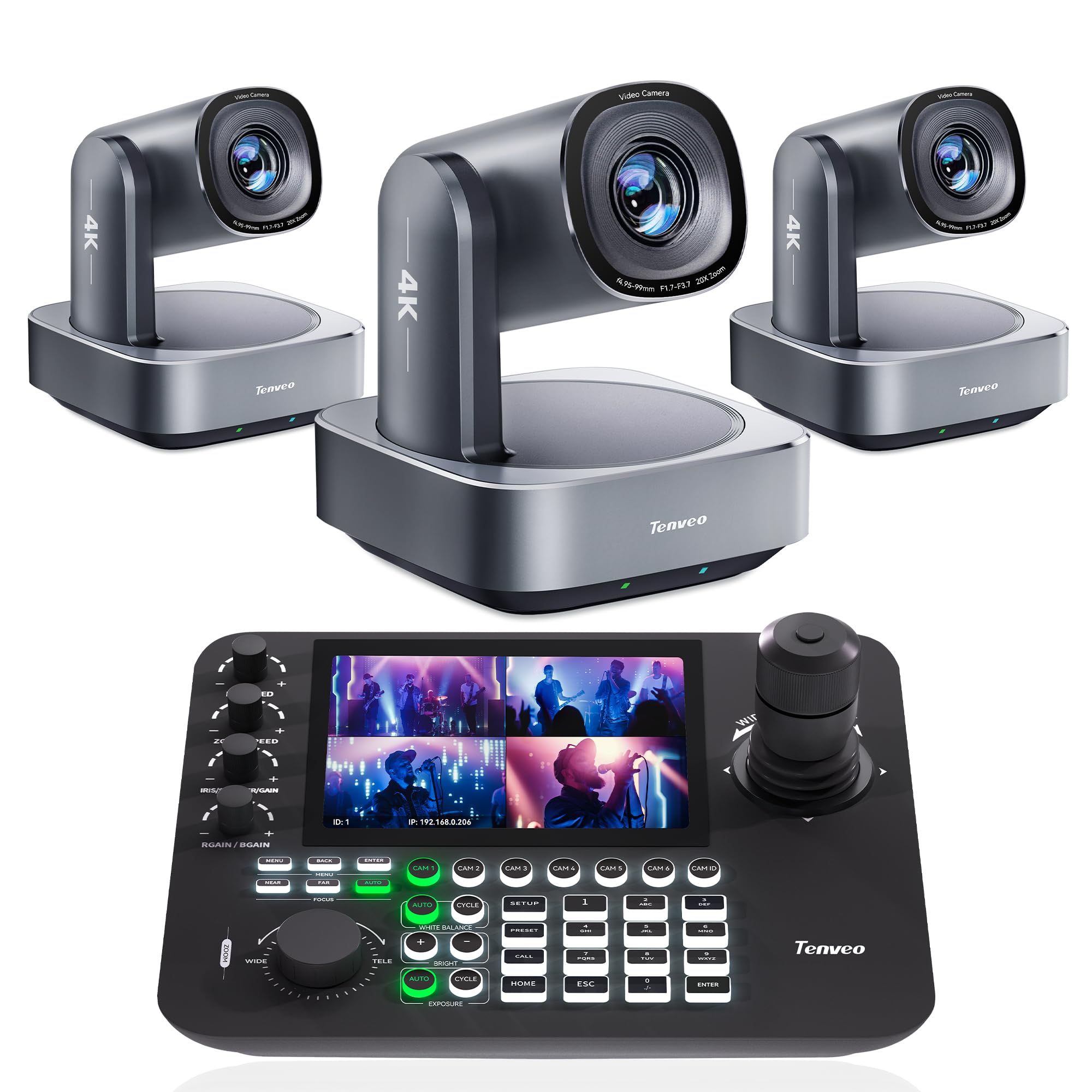 Amazon.com: Tenveo 4K PTZ Camera and Controller Bundle/Kits - 20X