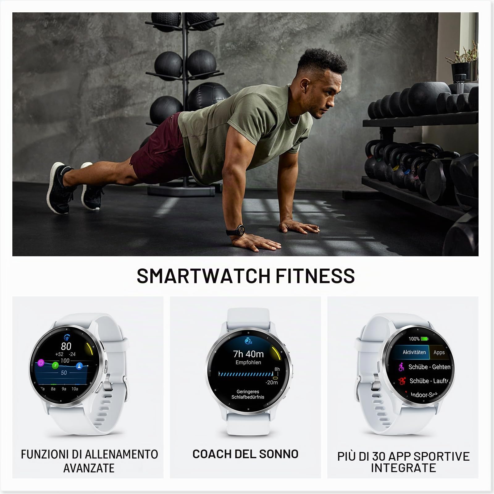 Garmin Venu 3S, Smartwatch AMOLED 1,2", Cassa 41mm, Microfono e Speaker, Musica, Pay, +30 App sport, GPS, Cardio, SpO2, Autonomia 10 giorni (French Gray & Soft Gold) (Ricondizionato)