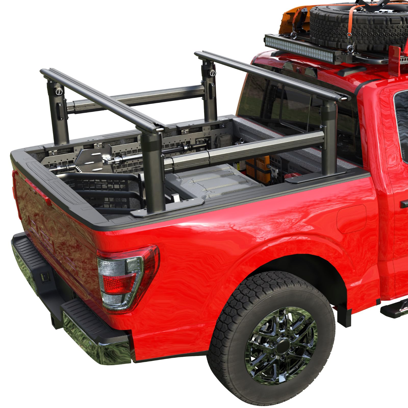 TRUMGETA Ladder Rack with Side Bars, 800 LBS Capacity, Fit for F150/Ram
