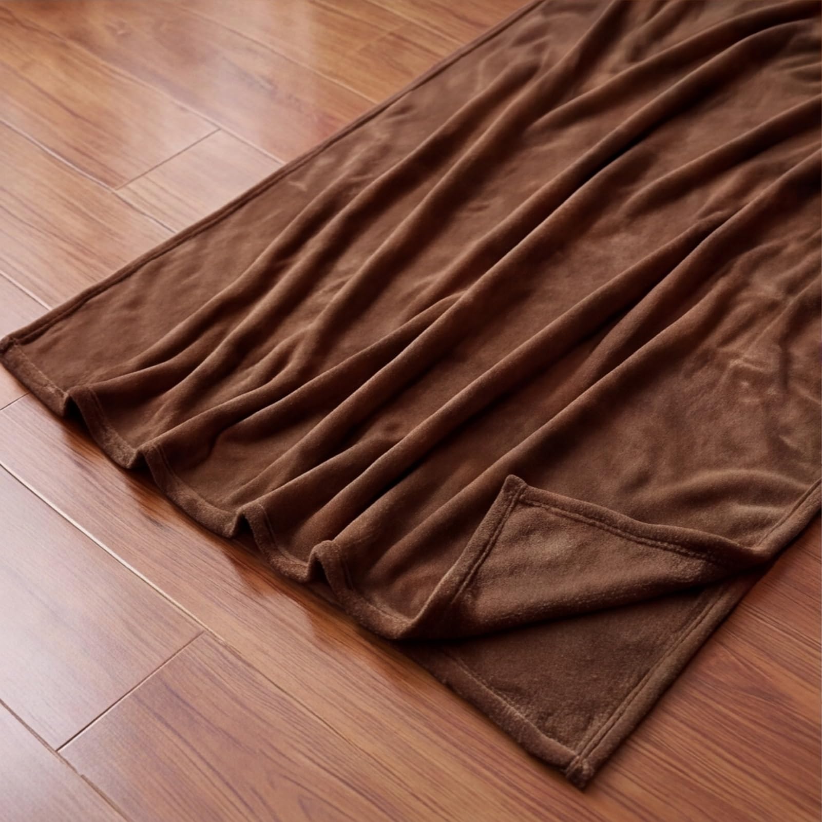 Kuscheldecke 200 x 200 cm Weich/Warm/Leicht Warme Sofa Decke Falten Beständig/Anti-Verfärben für Sofa Schlafzimmer, braun