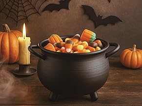 Halloween Cauldron Decoration – 3D Printed Mini Witch Pot – Handmade & Hand-Painted PETG – Black