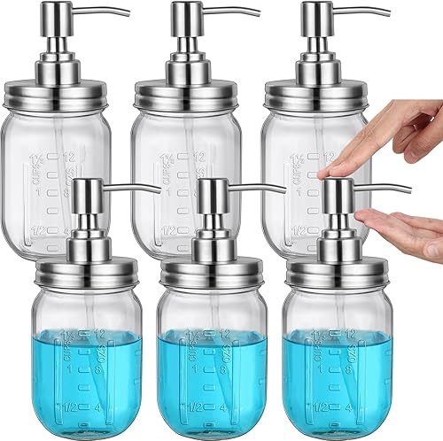 Sumind Dispensador de jabón de manos con tapa de acero inoxidable a prueba de óxido y bomba de jabón espumoso, dispensador de jabón para baño y