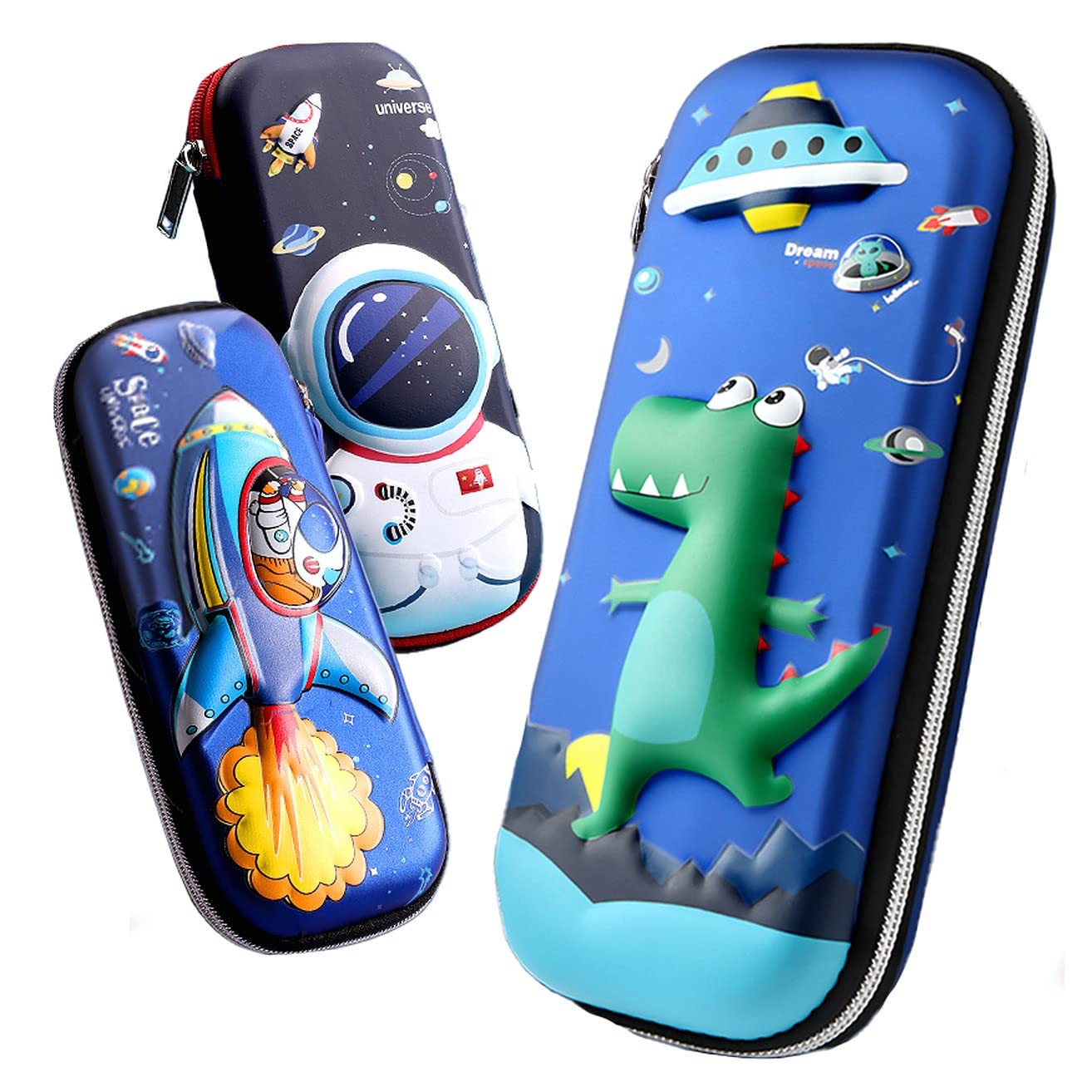 wolpin Ethylene Vinyl Acetate (Eva) 1Pc 3D Pencil Case, Large Capacity Pencil Pouch Bag For Boys & Girls Students With Zip Closure Portable Stationery Bag Organizer (Dinosaur Blue) (B0BH8YHWM4) Amazon Price History, Amazon Price Tracker