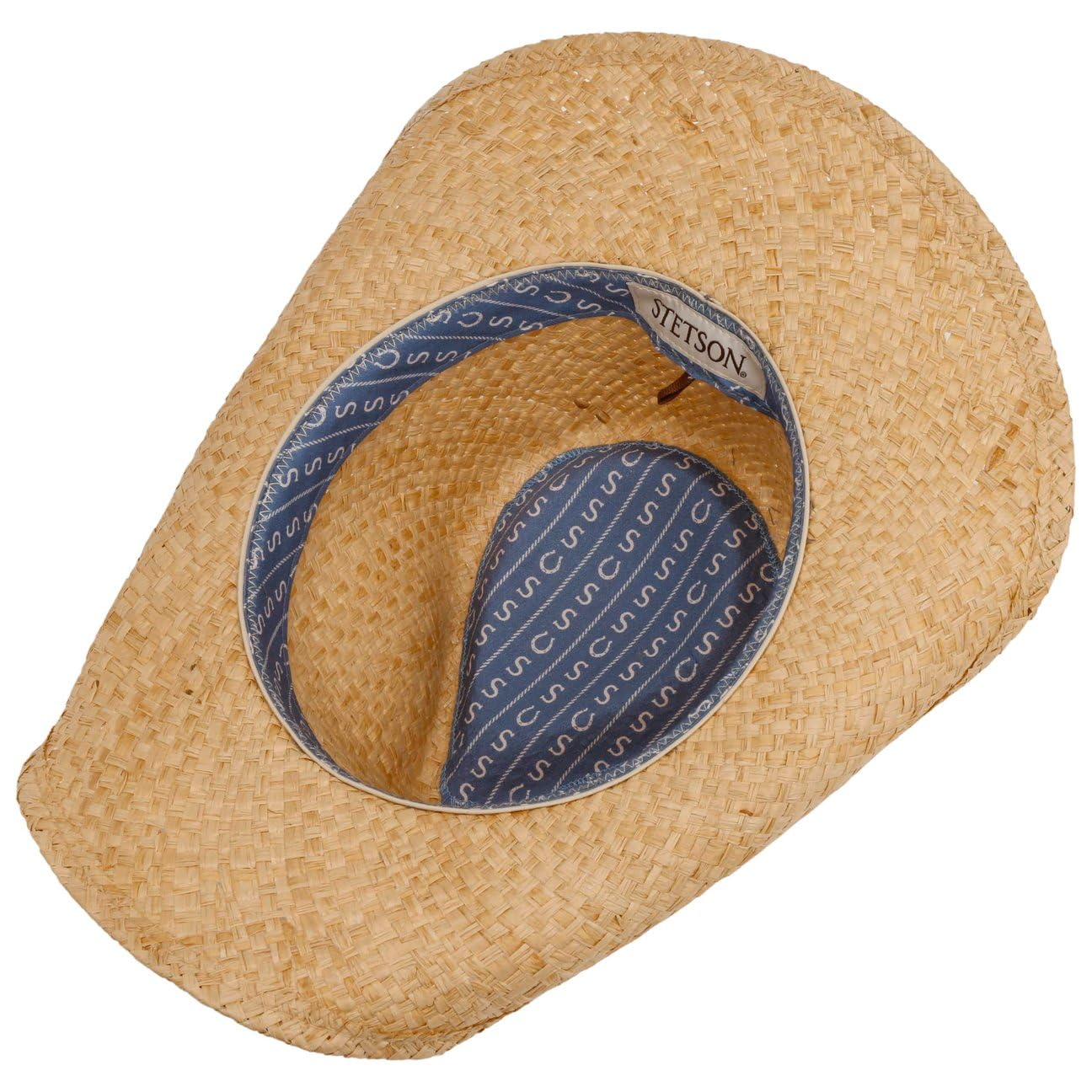 Stetson Fair Oaks Western Sombrero Estilo Vaquero Rafia Banda de Piel Unisex Primavera Verano