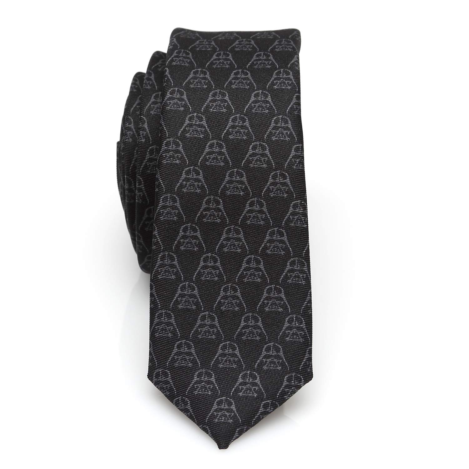 CufflinksIncDarth Vader Black Men's small width SKINNY TIE 1.5" x 59" for Men with Subbtle Design, Officially Licensed by Lucasfilm LTD.