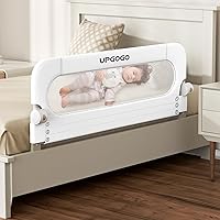 Vista 10 de Riel de cama plegable para niños pequeños, barandilla de seguridad para cama de bebé, riel de cama para niños con sistema de seguridad de anclaje