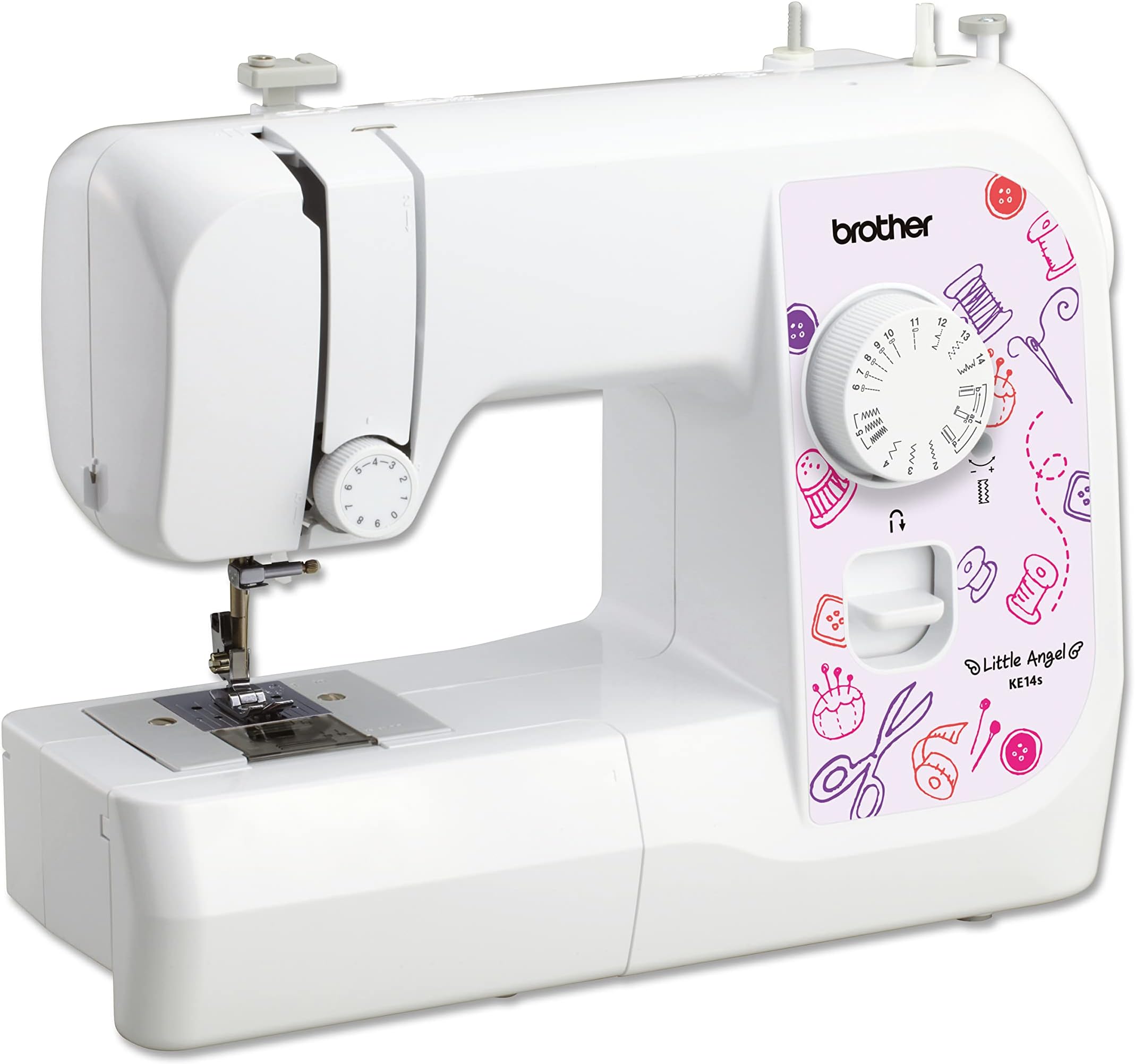 KE14S little angel sewing machine with finger guard (14 stitches)