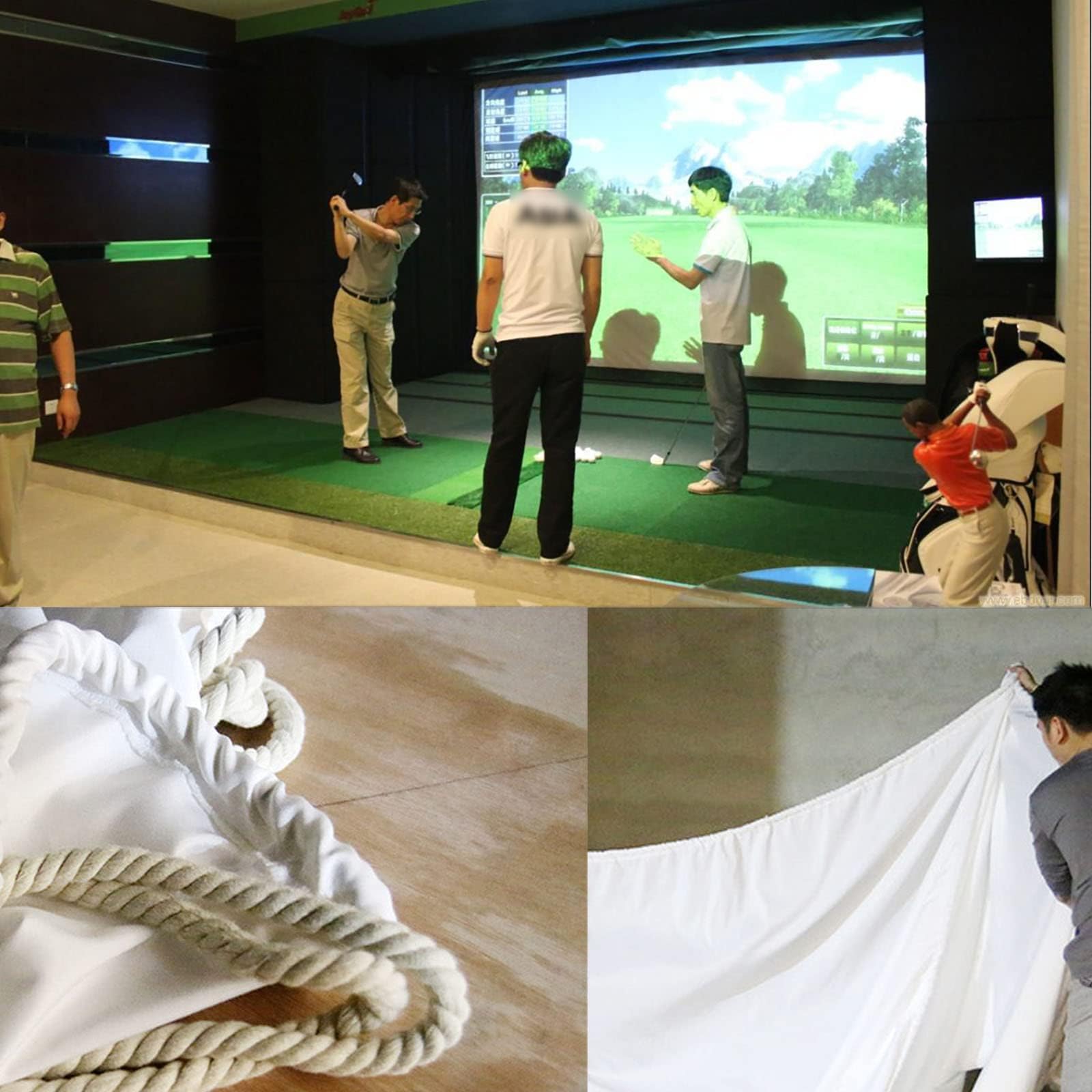 Grande schermo di proiezione panno per simulatore di golf gaming, 300 x 200 cm, ideale per allenamento a casa e gioco, strumento di intrattenimento perfetto per principianti
