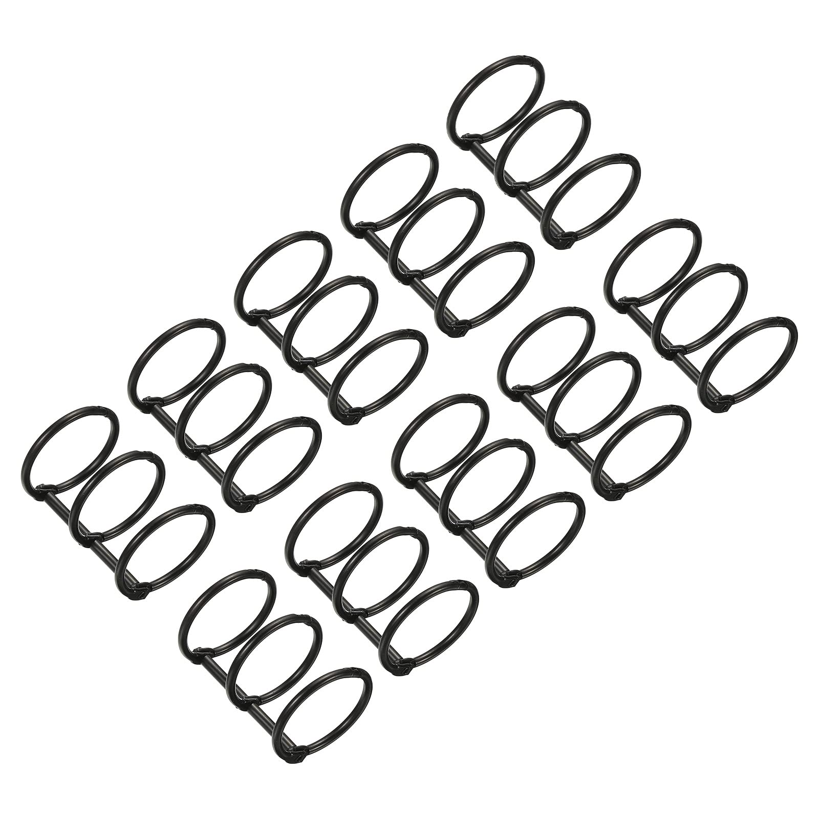 PATIKIL 1" Dia 3-Rings Book Rings, 10 Pack Metal Binder Rings Loose Leaf Ring Detachable for Office Desk Calendar Photo Album, Black โ image 1
