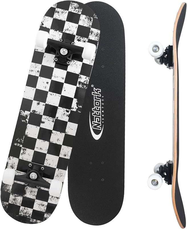 Skateboards 31 Inch Complete Skateboard Wood 9 Layer Canadian Maple Trick Skate Boards for Boys Girls Youth Teens Beginner