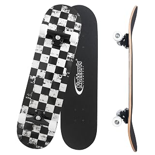 Nattork 31 Inch Complete Skateboard, Standard Skateboards for Beginners, Wood 9 Layer Canadian Maple Trick Skate Boards for Boys Girls Youth Teens Adults - Amazon product rated Grade A