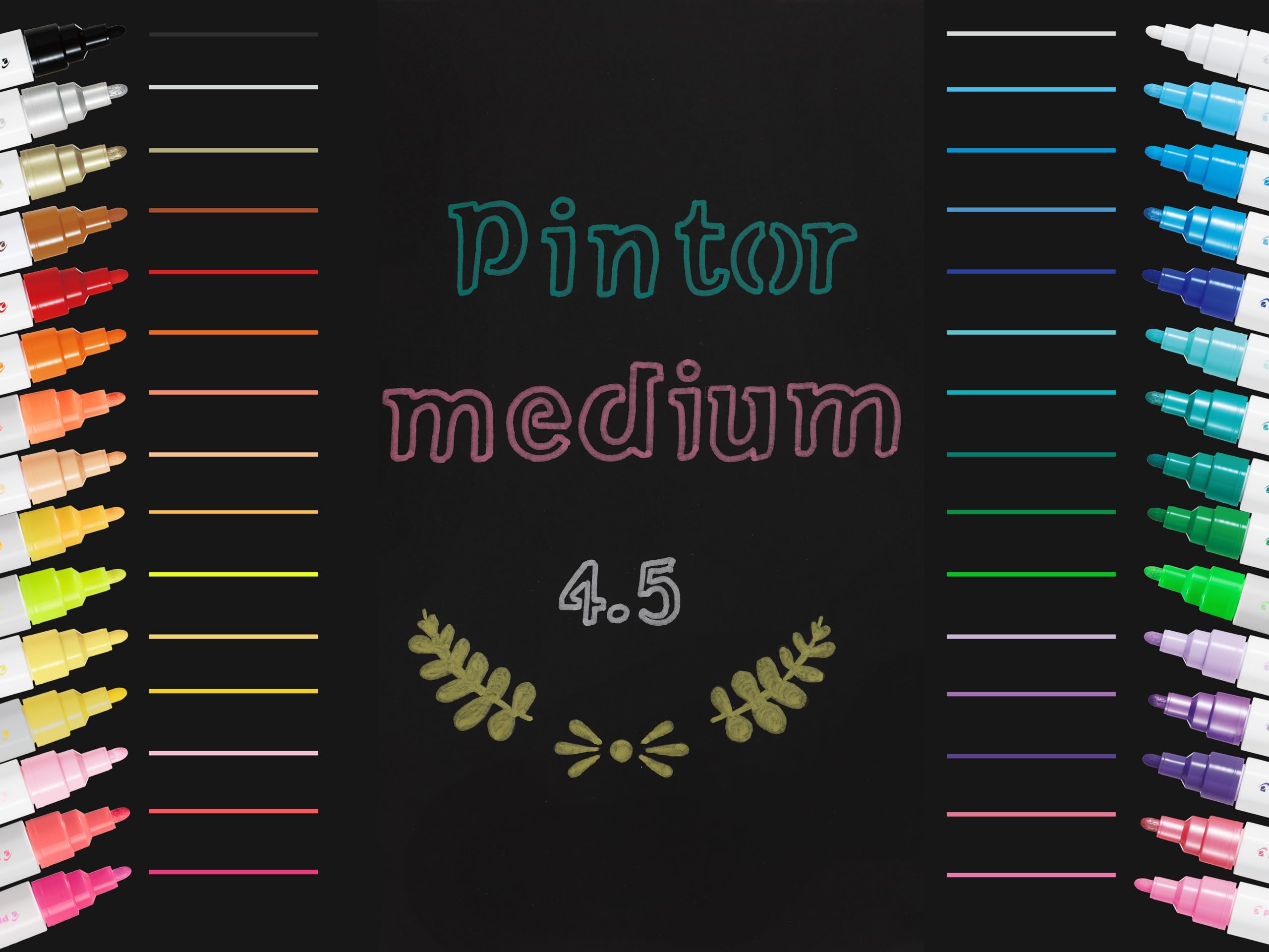 Pilot Pintor Set 10 Pennarelli Multisuperficie - Colori Freddi, Punta Media, Inchiostro Acrilico A Base D'Acqua Per Tessuto, Vetro, Legno, Fai Da Te - 5