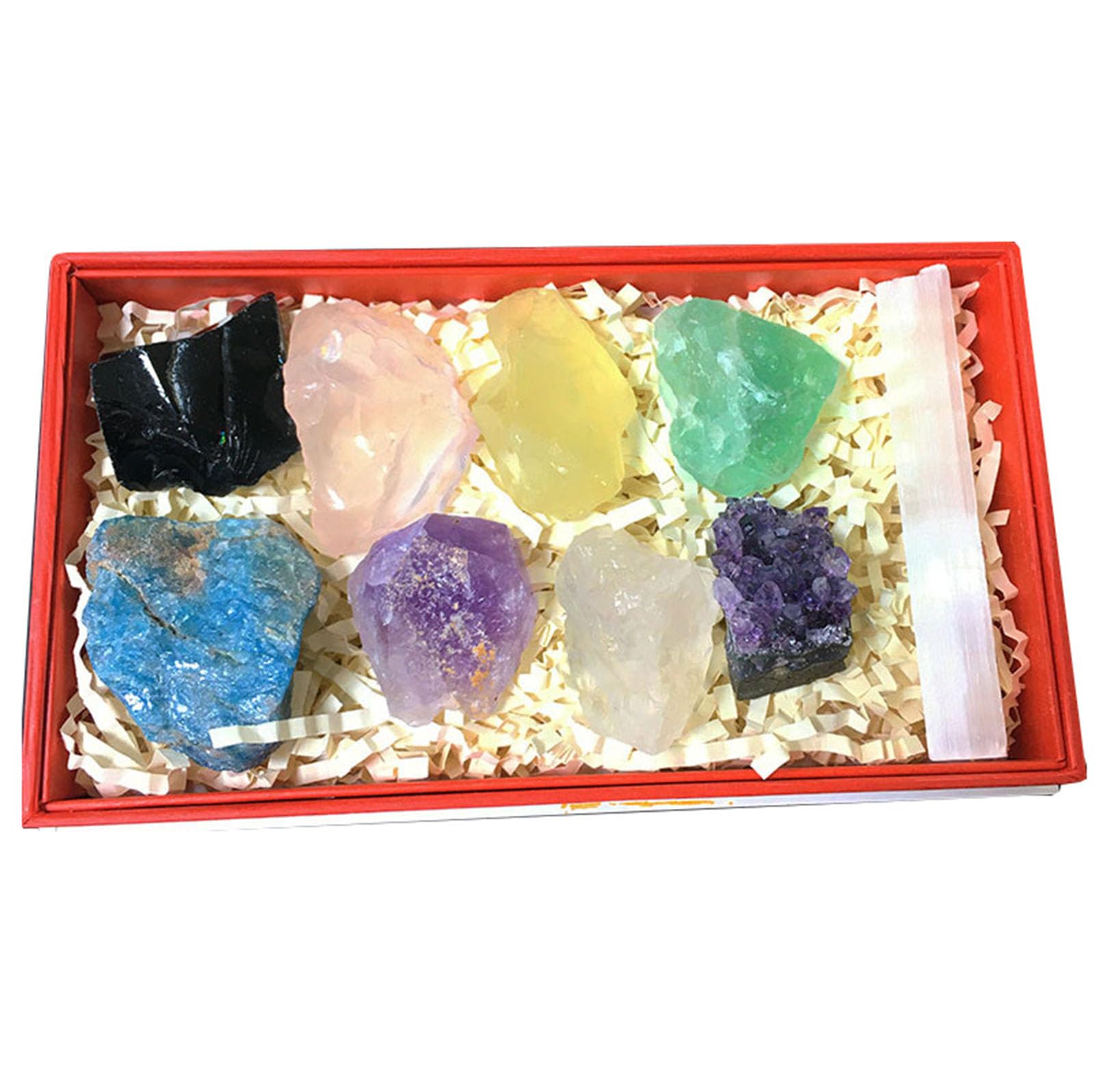 Zooeelly 9 PCS Natural Crystal Collection,Healing Rocks Mineral Specimens