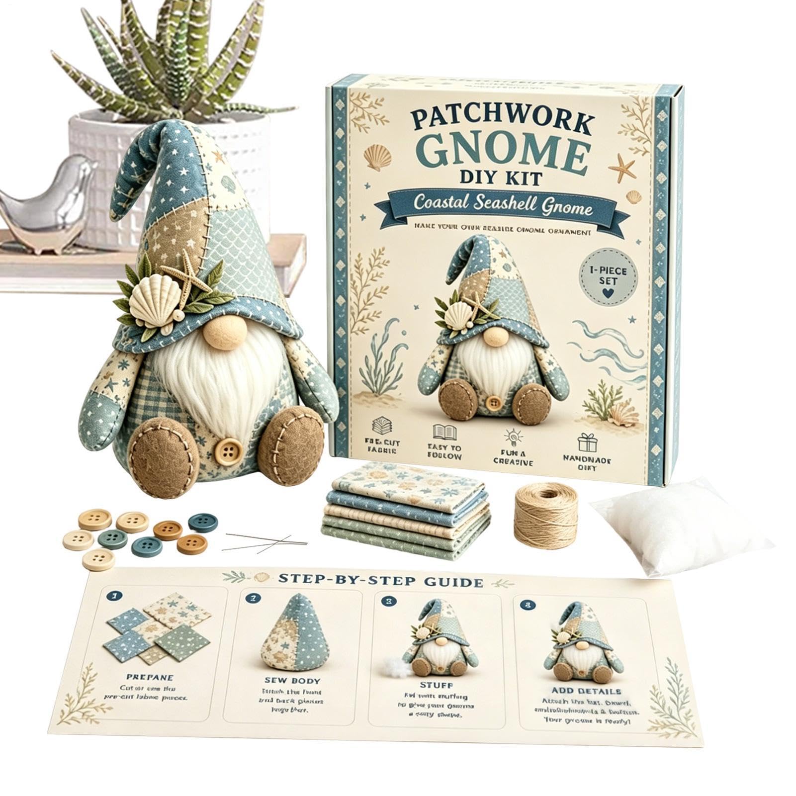 Kit de gnomo de patchworks como regalo creativo de costura 8