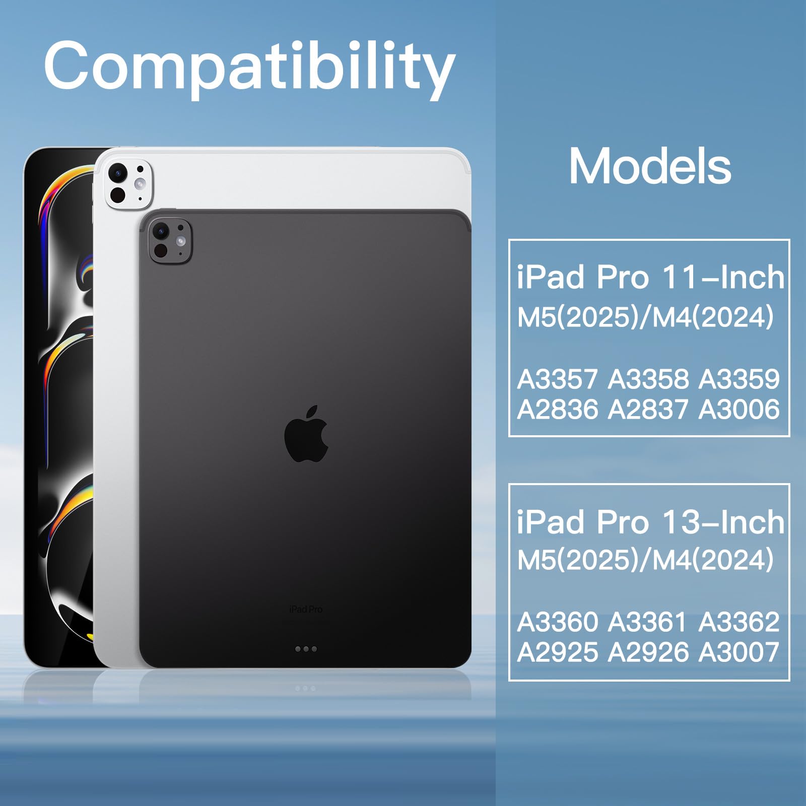 JETech Ochraniacz Obiektywu Aparatu dla iPad Pro 11"/13" M5/M4, 3 Sztuki | Szkło Hartowane 9H Przejrzystość HD, Ochrona z Pełnym Pokryciem, Konstrukcja Odporna na Zarysowania, Łatwa Instalacja