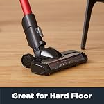 Eureka NEC100C RapidClean Lightweight Cordless Vacuum Cleaner LED Headlights, Convenient Stick and Handheld Vac with Lithium-ion Battery, Whole Home Cleaning,Basic, Red, Black