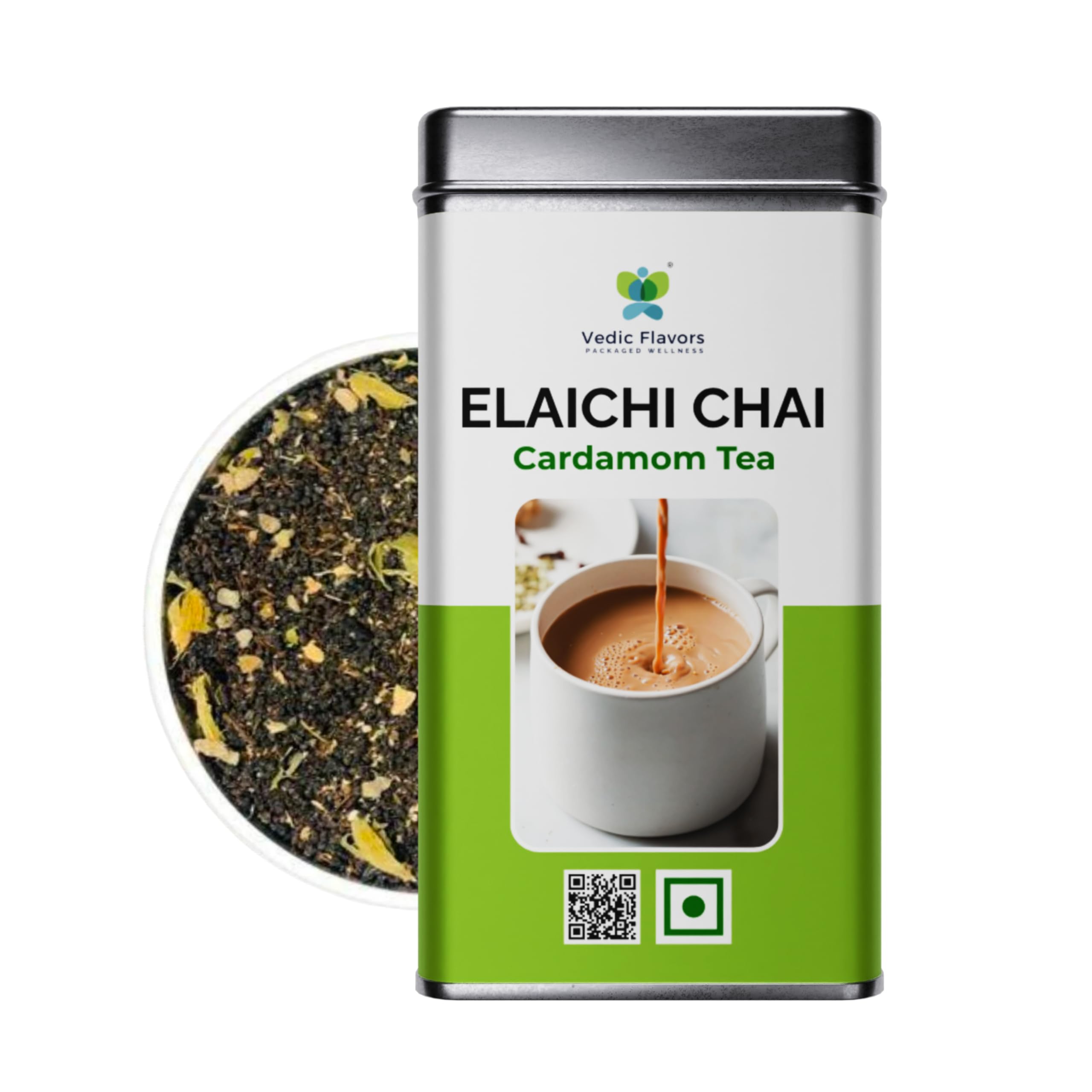 Vedic Flavors Cardamom Tea with Crushed Green Cardamom, 150g | Home made Elaichi Chai Powder from Kerala | Premium Masala Chai (B09XK6T55D) Amazon Price History, Amazon Price Tracker