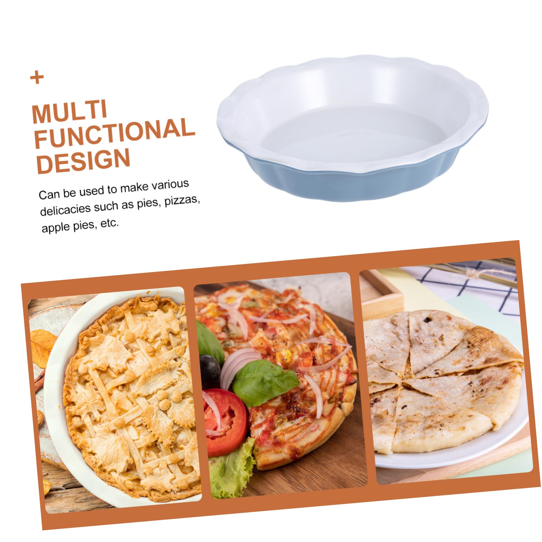 STOBAZA Plat à Tarte Rond en Céramique, Cuisson Uniforme, 1 Pièce
