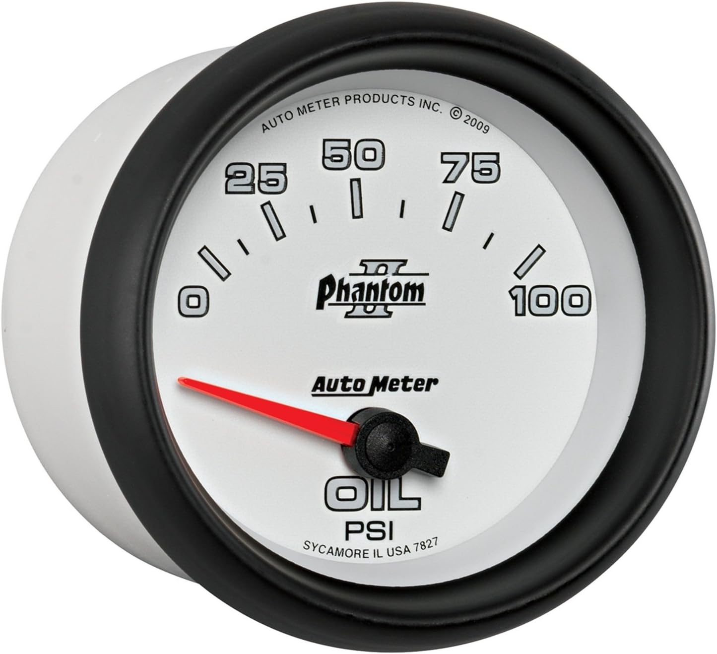 Free Shipping 🛒 Auto Meter 7827 Phantom II 2-5/8 0-100 PSI Short Sweep Electric Oil Pressure Gauge