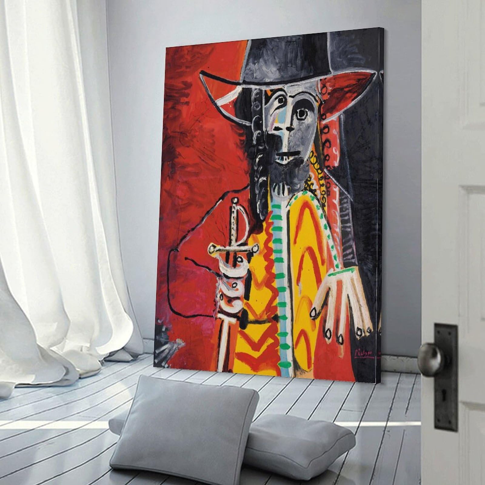 Amazon.com: JU XIANG Pablo Picasso Prints，Man with Sword Oil on