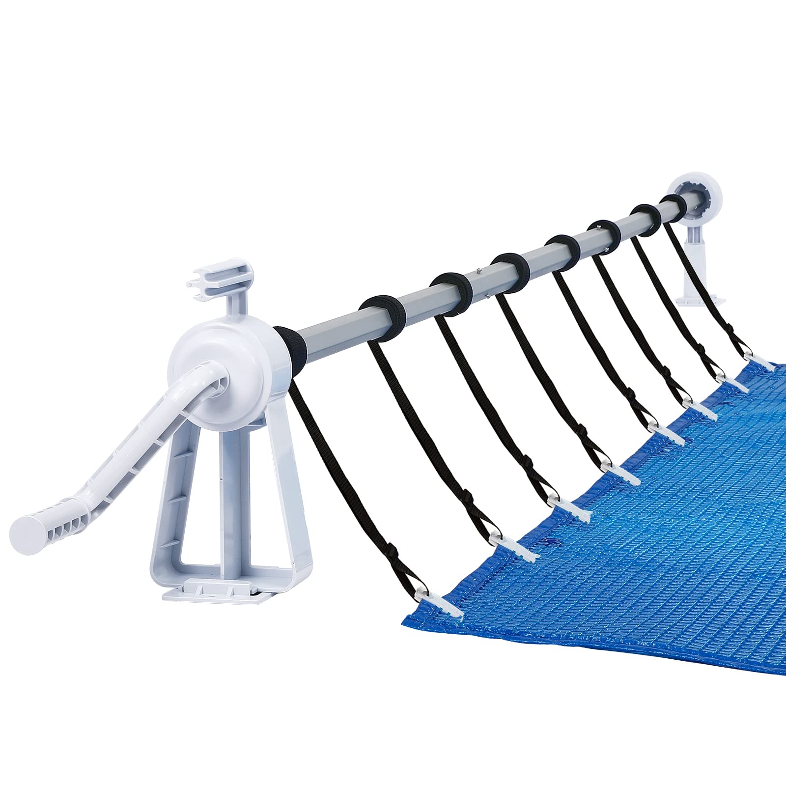 UISEBRT Pool Aufroller 1,05m - 6,15m für Poolfolien, Solarplanen & Abdeckungen