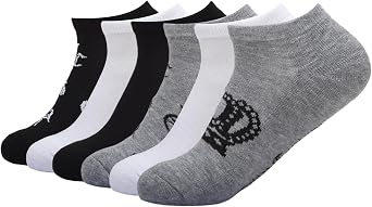 Juicy Couture mens 6 Pack Juicy Couture Shortie Crew No Show Socks