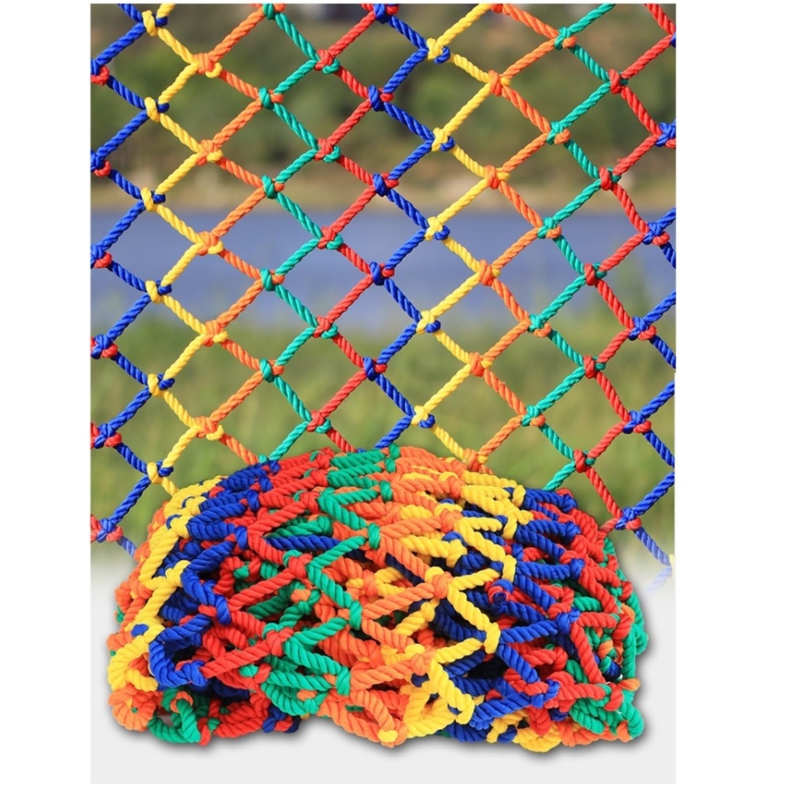 safety net Hemp Rope Net Long 1m For Balcony Stairs Fence Garden Playground Protection & Indoor/Outdoor Decor Netting railings(3cm/1m)