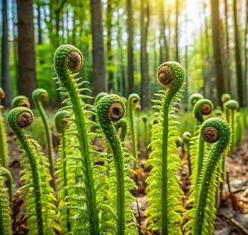 Fiddlehead Fern Plant Rootstock - Easy to Grow - Hardy Perennial Ferns 1 Plant