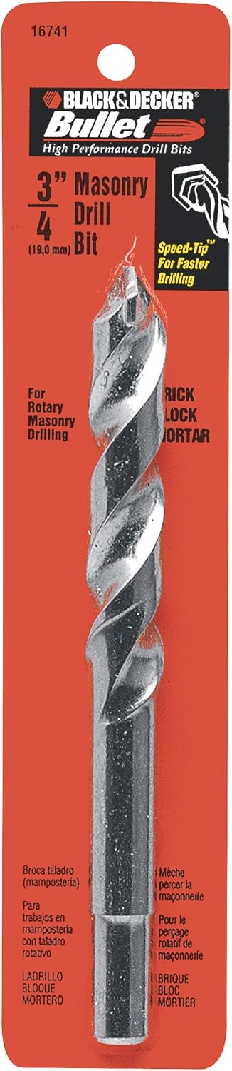 Black & Decker 16741 3/4-Inch by 6-Inch Bullet Rotary Masonry Drill Bit