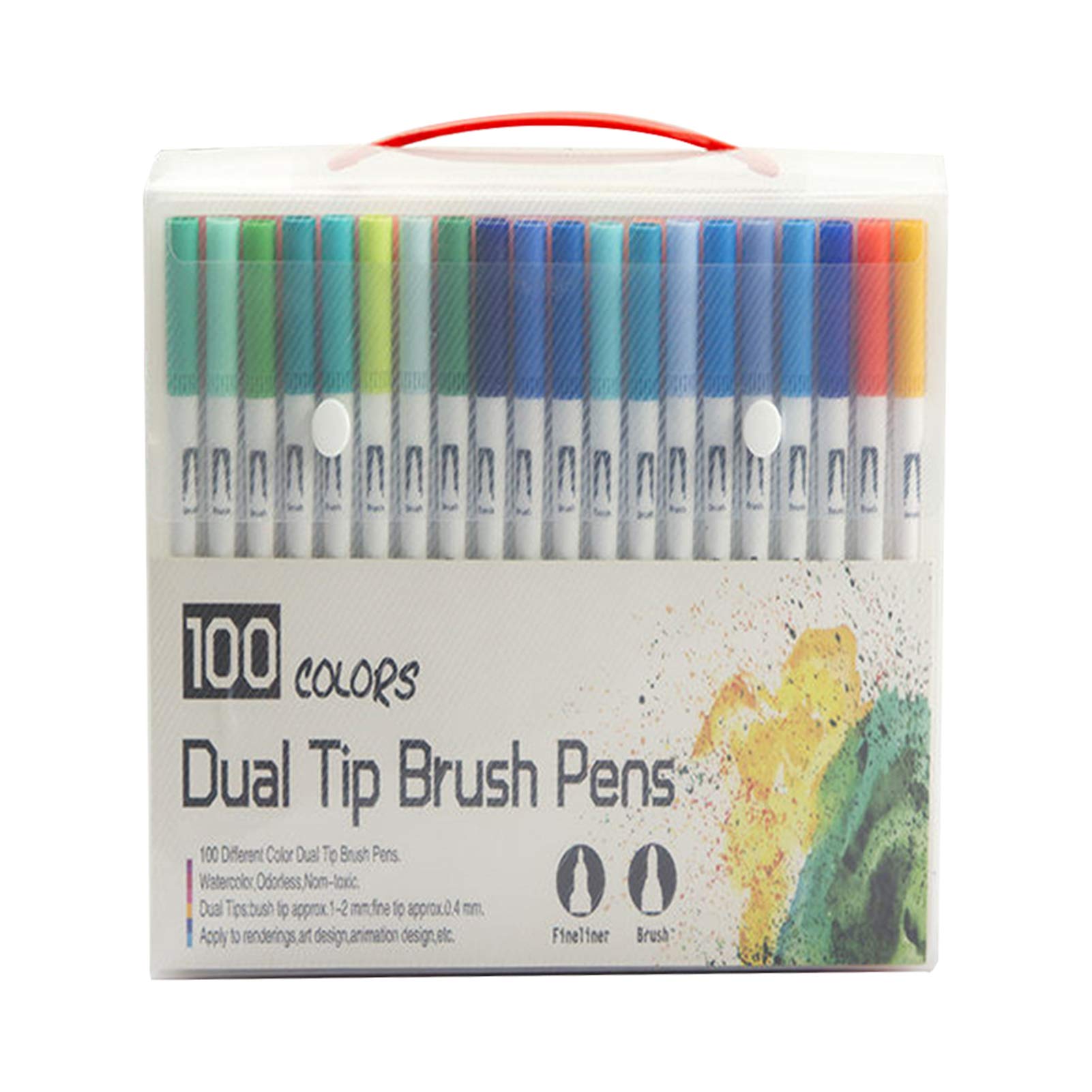 Dual Tip Brush Pens 100 Markers Set Markers For Adult Coloring Get - Main Image