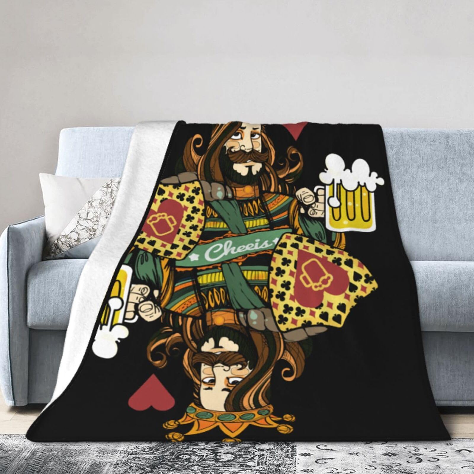 LANGOU Throw Blanket Plush Blanket for Bed 60 * 50in