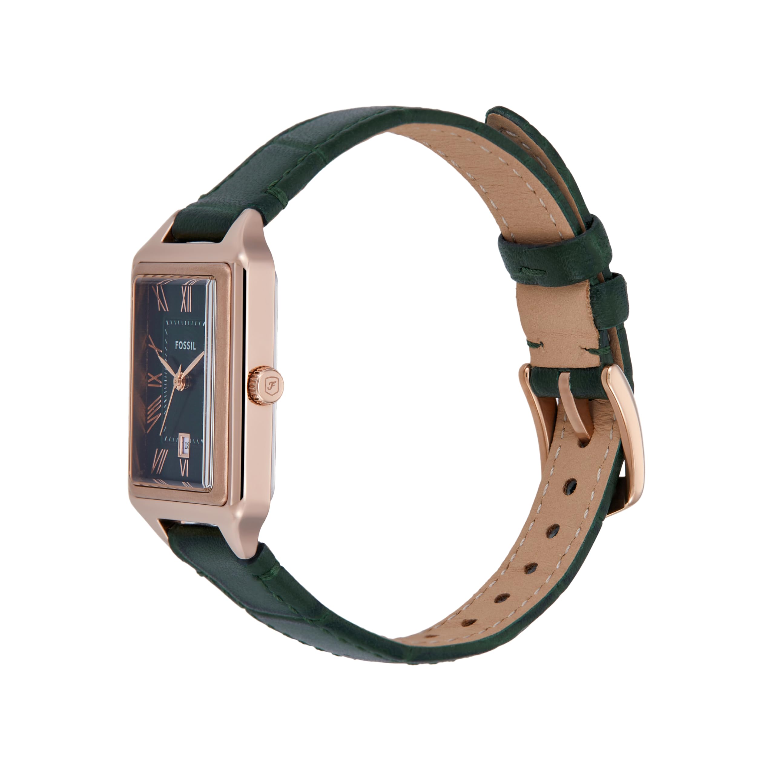 Fossil Reloj Raquel para Mujer, Movimiento de Cuarzo a Tres Agujas con Correa de Piel