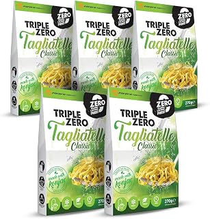 Forpro CarbControl 5er Packung Tagliatelle - Gesund, Kohlenhydratarm, Kalorienarme Konjac-Nudeln — Vollständig Gekocht und Verzehrfertig — Keto, Glutenfrei, Vegan und Paleo-Freundlich