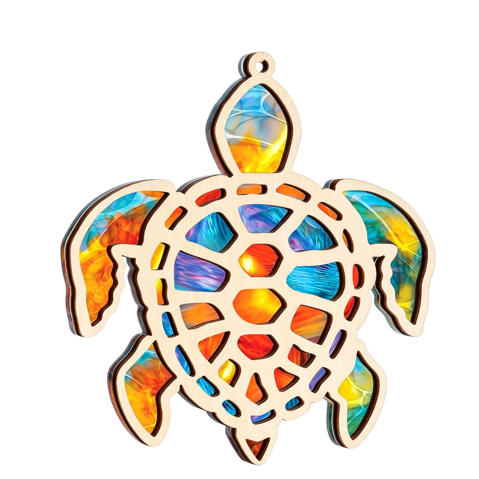 Whoasyst Gifts Sea Turtle Acrylic Suncatchers Ornament for Window Hanging Sea Turtles Decor Beach Christmas Ornament Turtle Acrylic Suncatchers