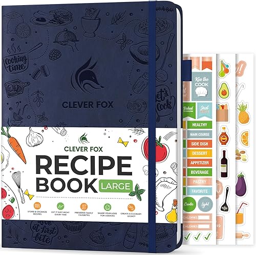 Vista 126 de Clever Fox cuaderno de recetas A5 Gris