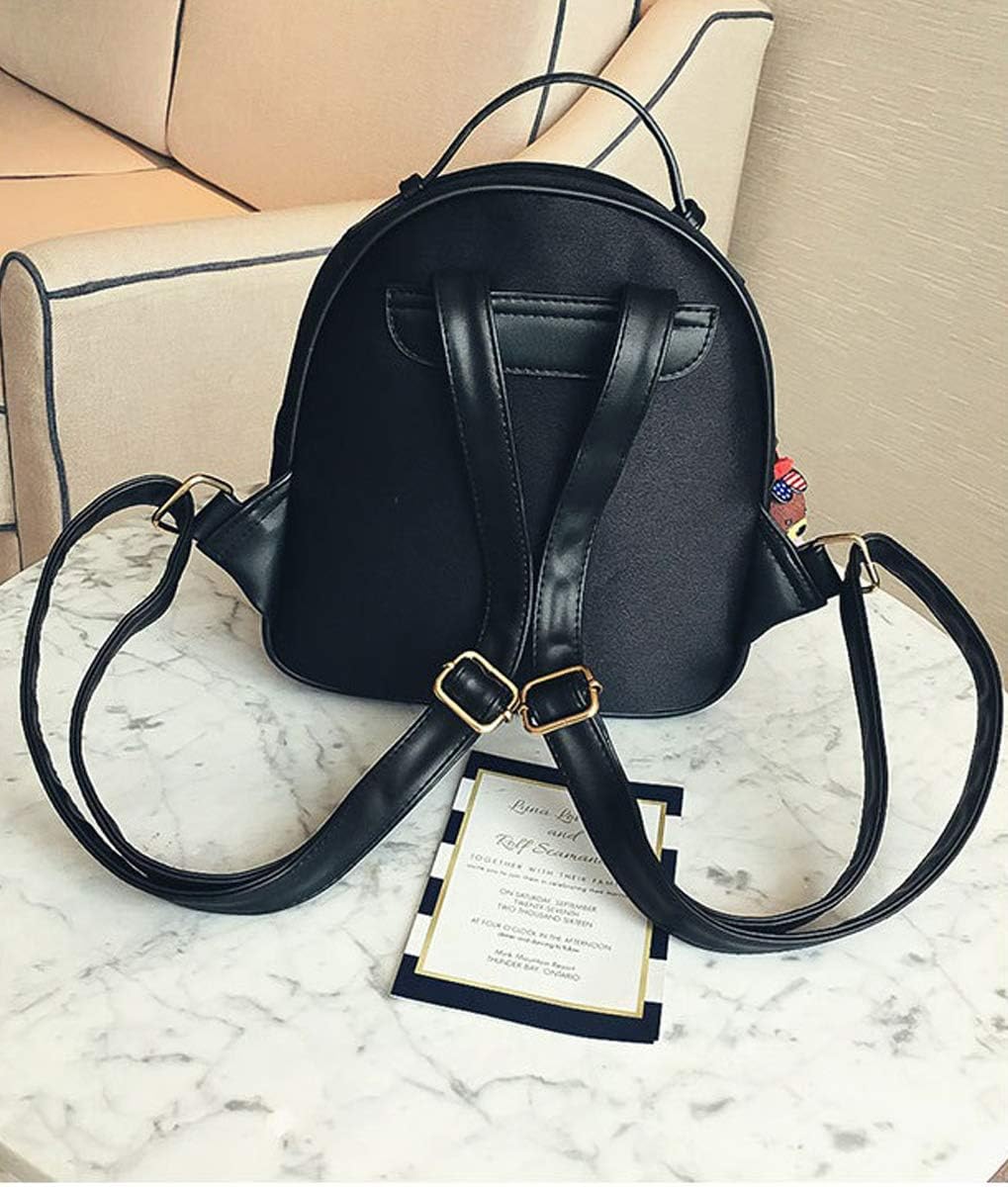 Teen Girls Cute Cat Mini Backpack Velvet Daypack Portable Shoulder Bag