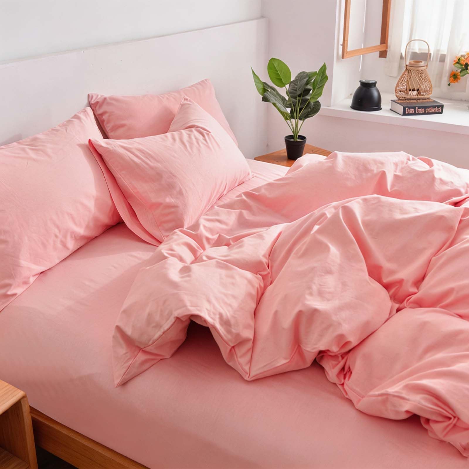 Drap-housse pour lit double - 100 % coton brossé doux - Poche profonde - Respirant