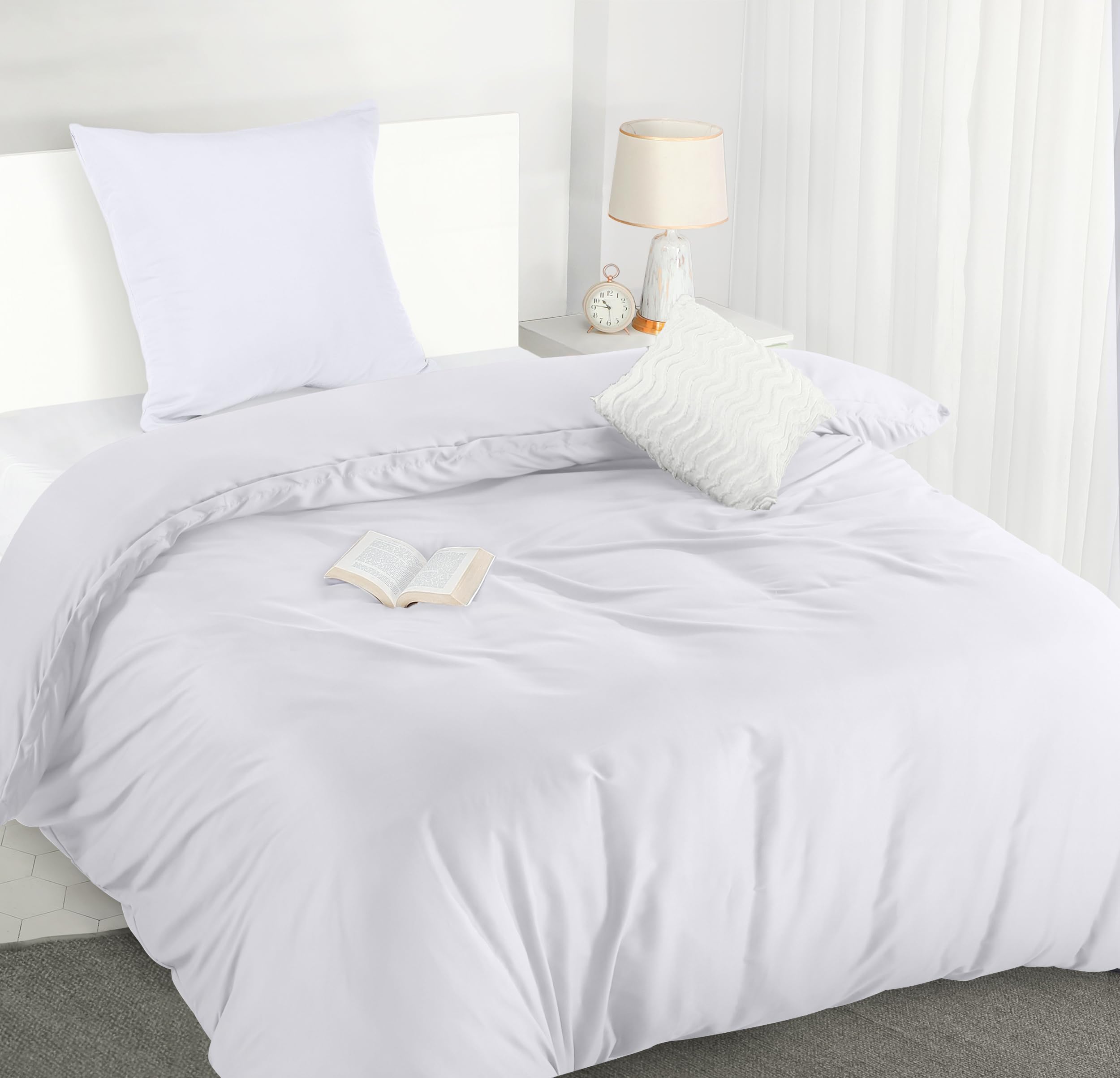 Utopia Bedding Funda Nordica Cama 180 - Microfibra Juego de Funda Nordica 240x260 cm y 2 Fundas de Almohada 65x65 cm (Blanco) — view 56