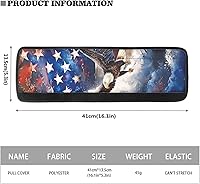 Vista 7 de Fundas para manija de refrigerador con bandera estadounidense de águila, 2 unidades, fundas ajustables para manijas de electrodomésticos, mantiene