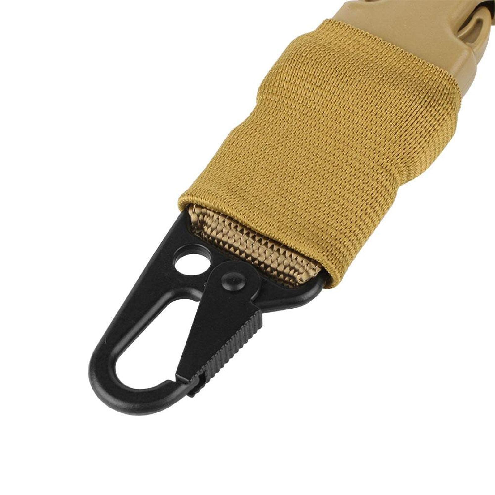 Sangle de Pistolet Multifonction Tactique en Caoutchouc Portable Airsoft Sling 1 Point Sangle de Pistolet à Point réglable avec Conception de Ruban, Cor gewehrriemen Schlingen