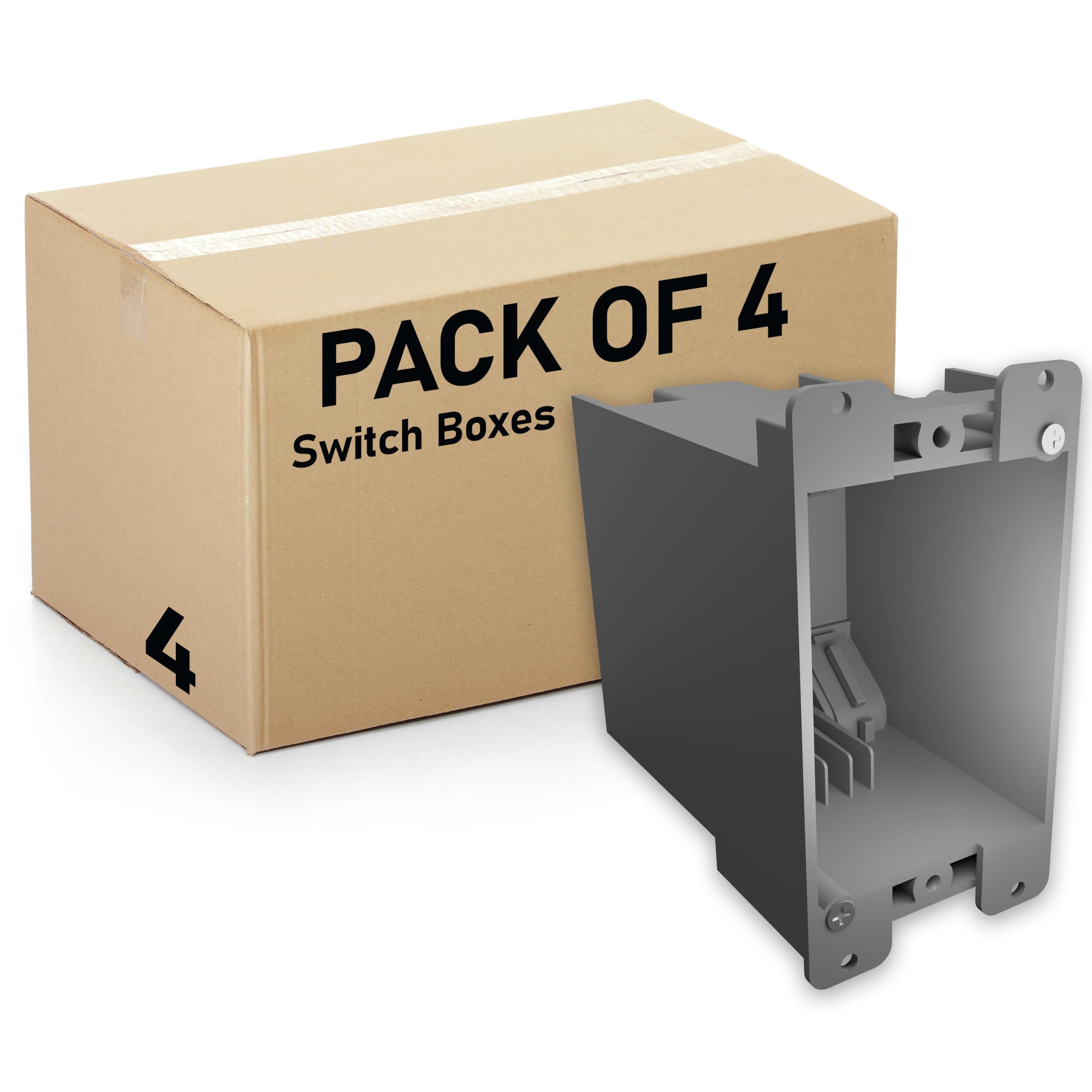 Shallow Electrical Box - 1-Gang PVC Remodel Box -17