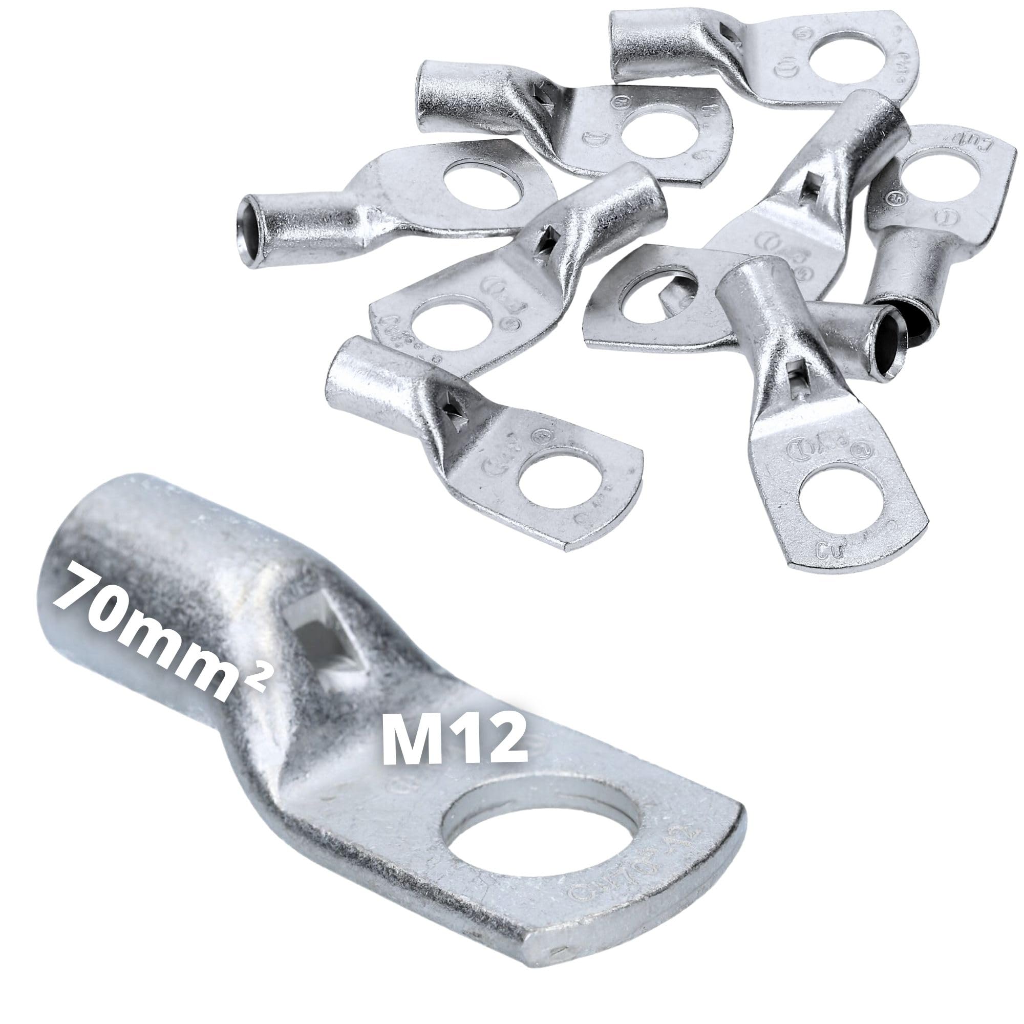 Cembre 10x Capicorda A14-M12 70 mm² M12 in Rame Stagnato Non Isolati
