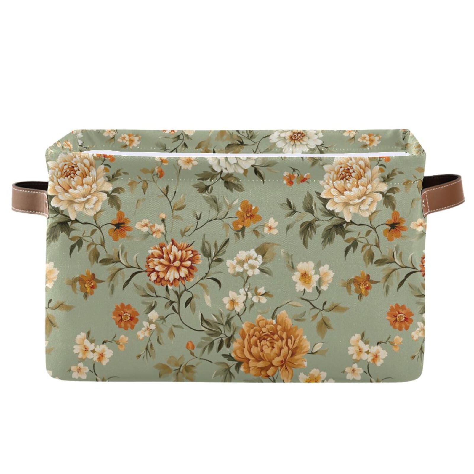 Panier de rangement en tissu durable KLL bac à linge qualitatif et résistant avec poignées