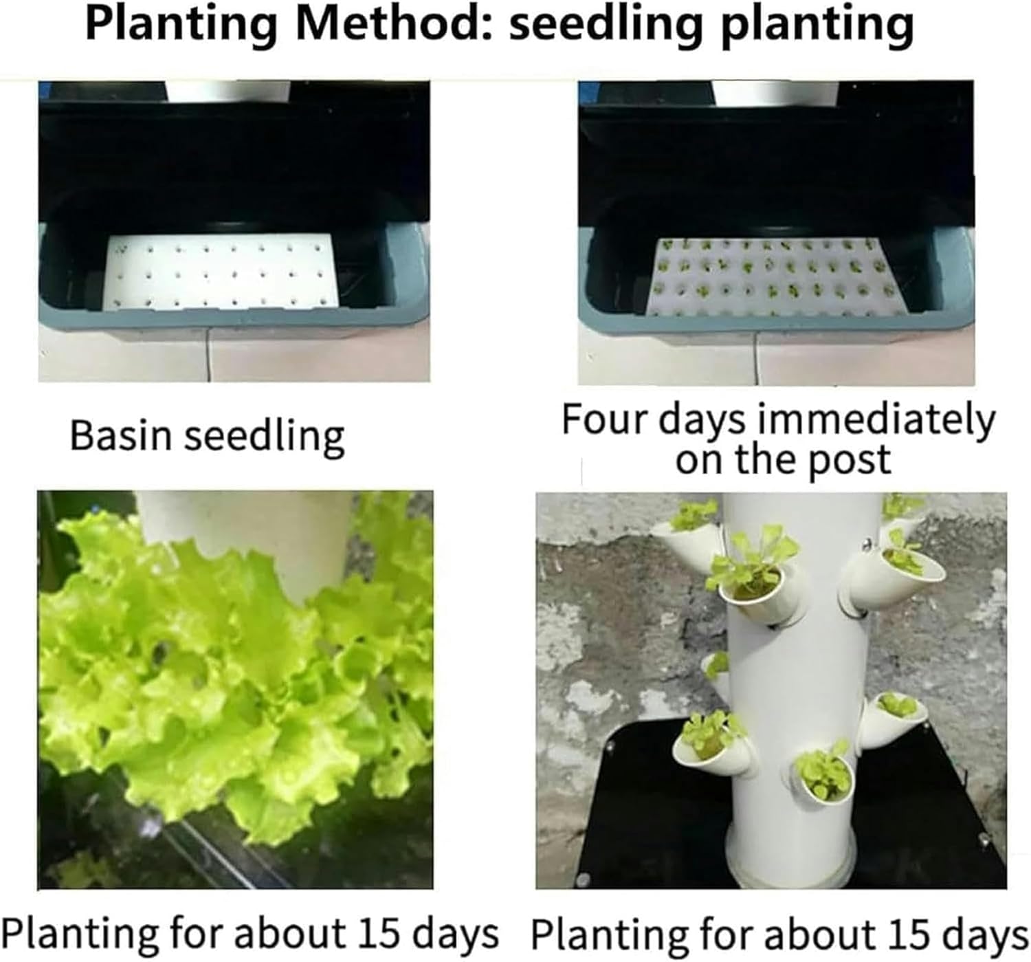 Wzglod Garden Hydroponic Growing System 15/20/25/30 Pods Hydroponics Tower Aeroponics Grow Kit Aquaponics Planting System with Hydrating Pump, Adapter, Net Pots, Timer for Herbs, Fruits